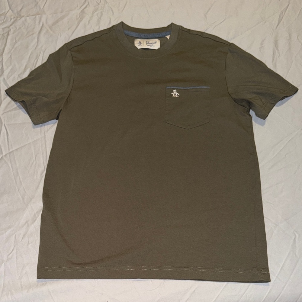 Original Penguin Dark Olive Men's Tee